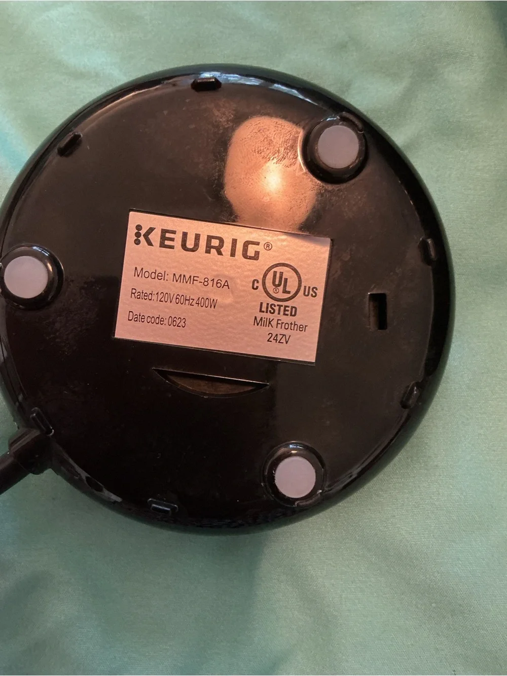 Keurig Black Electric Milk Frother - Used One Time